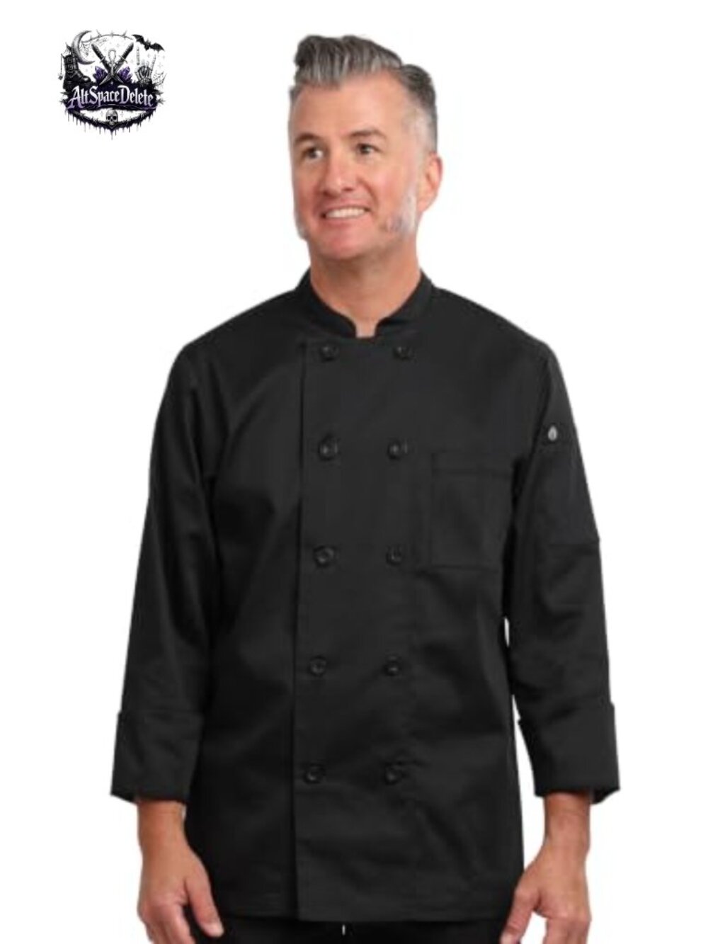 Men's Le Mans Double-Breasted Chef Coat Polycotton Kitchen Uniform